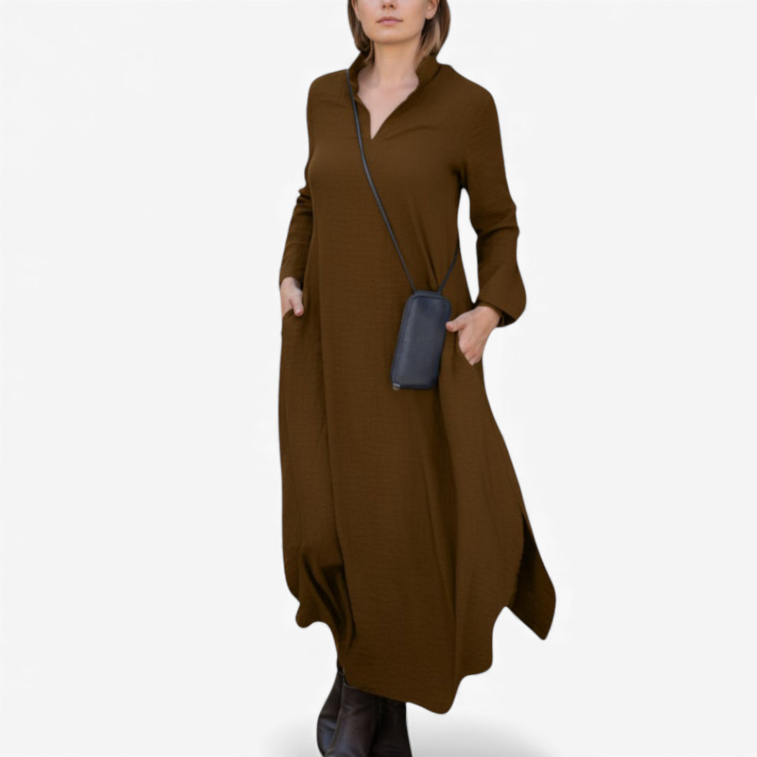 Women’s Long Sleeve Shirt Dress | Maxi